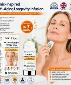 MOPRO® 8-ACTIVE • LONGEVITY INFUSION-Dual MiniProtein & Cellular Antioxidant Solid Serum Stick