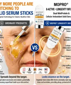 MOPRO® 8-ACTIVE • LONGEVITY INFUSION-Dual MiniProtein & Cellular Antioxidant Solid Serum Stick