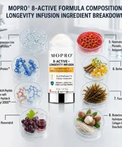 MOPRO® 8-ACTIVE • LONGEVITY INFUSION-Dual MiniProtein & Cellular Antioxidant Solid Serum Stick