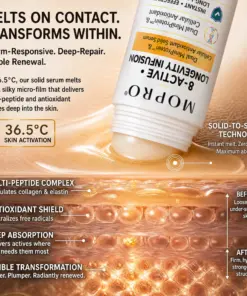 MOPRO® 8-ACTIVE • LONGEVITY INFUSION-Dual MiniProtein & Cellular Antioxidant Solid Serum Stick
