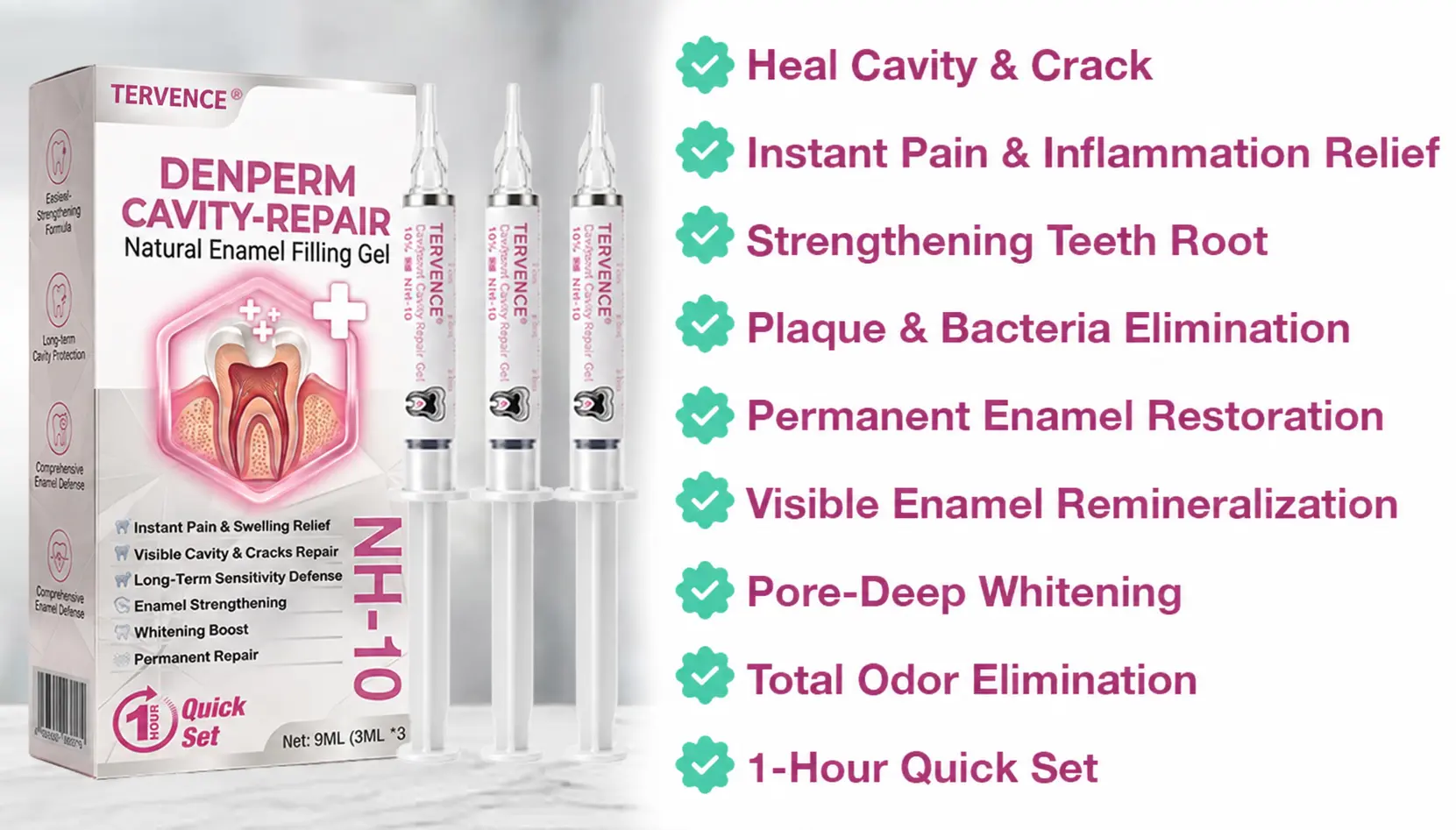 TERVENCE® Cavity-Repair Natural Enamel Filling Gel