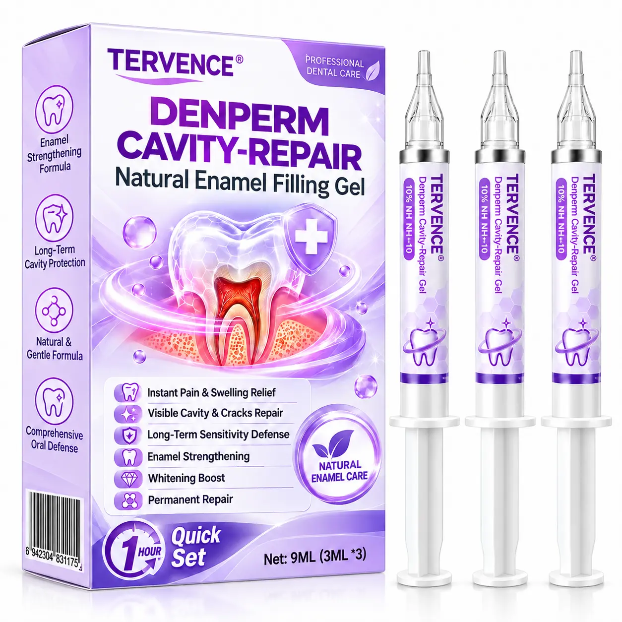 TERVENCE® DenPerm Cavity-Repair Natural Enamel Filling Gel